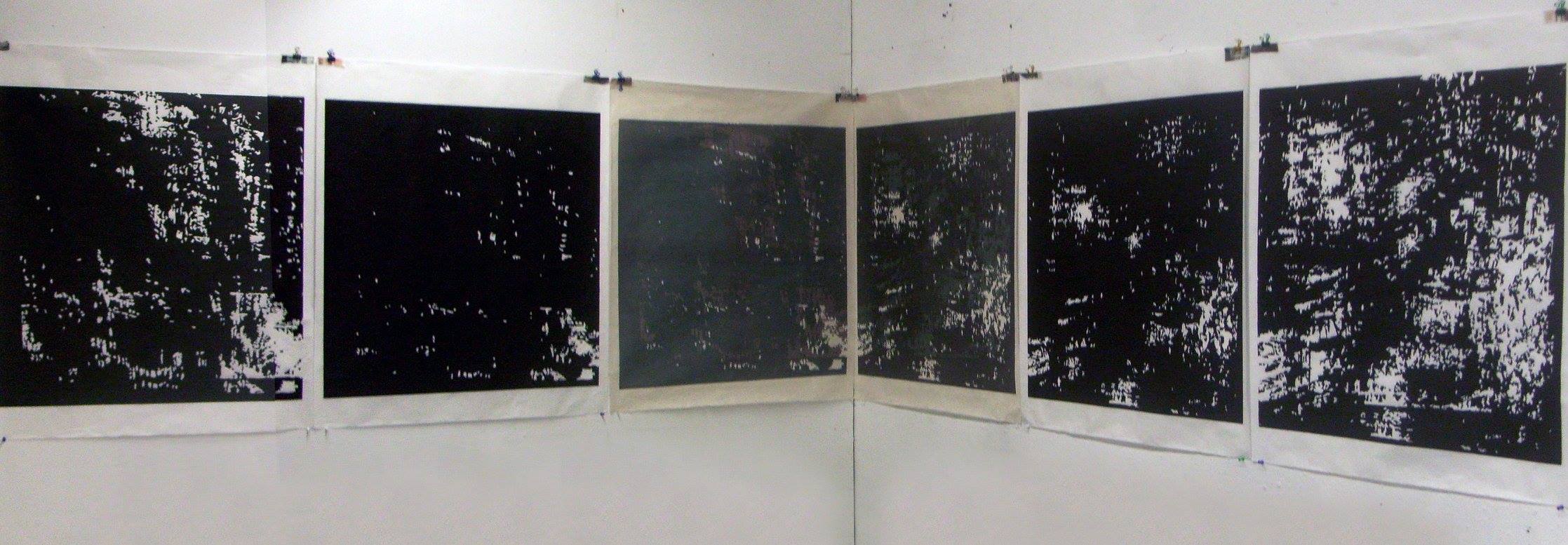 Woodcut on Japanese kozo paper, reduction print variations. Shown in Times Square Gallery, College of Art Association Show, NY, 2010 and Despacio, San José, 2011 among others